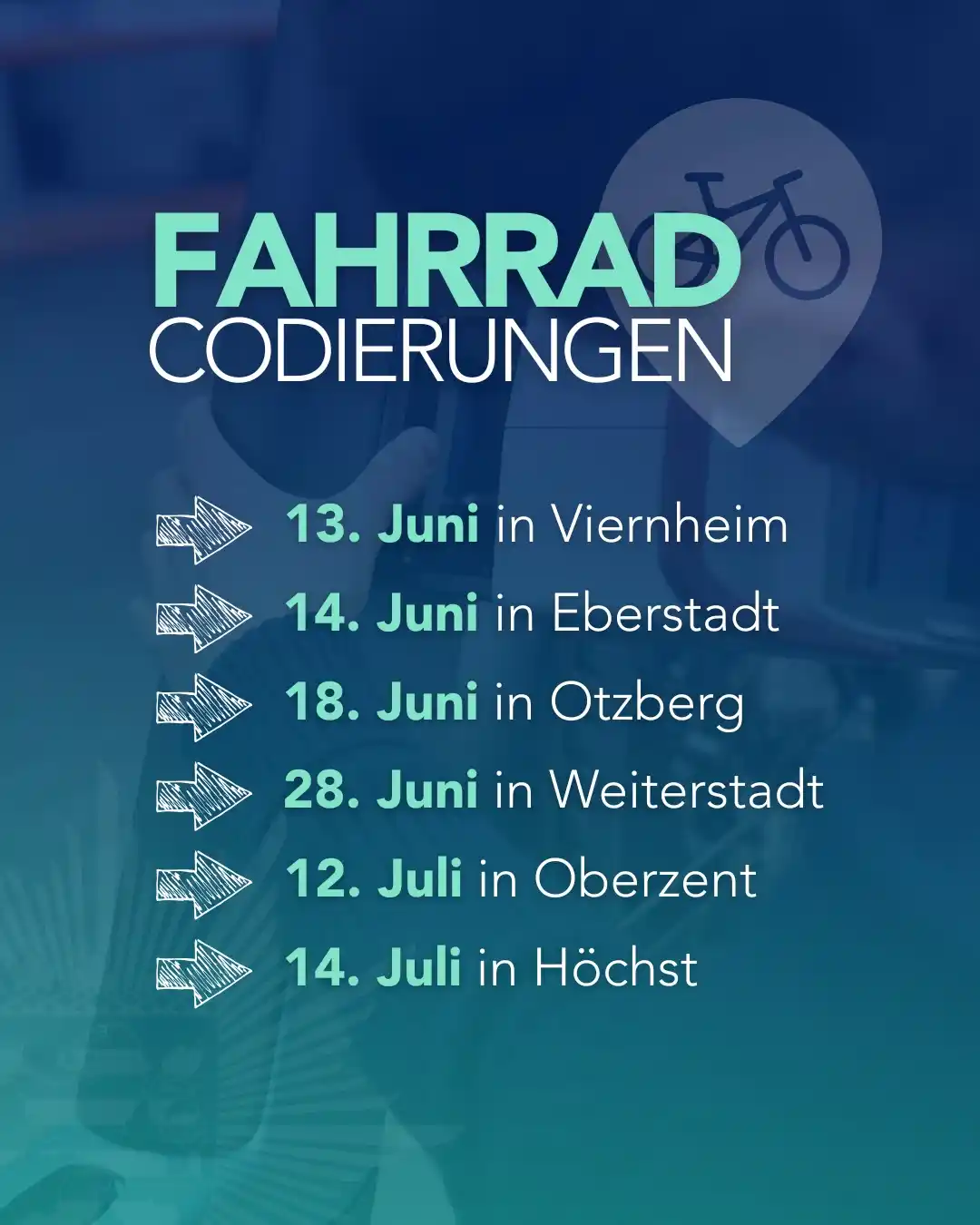 Image from Polizei Südhessen: *FAHRADCODIERUNG* 🚲  Ihr wollt euer Fahrrad gegen Diebe schützen? Neb...