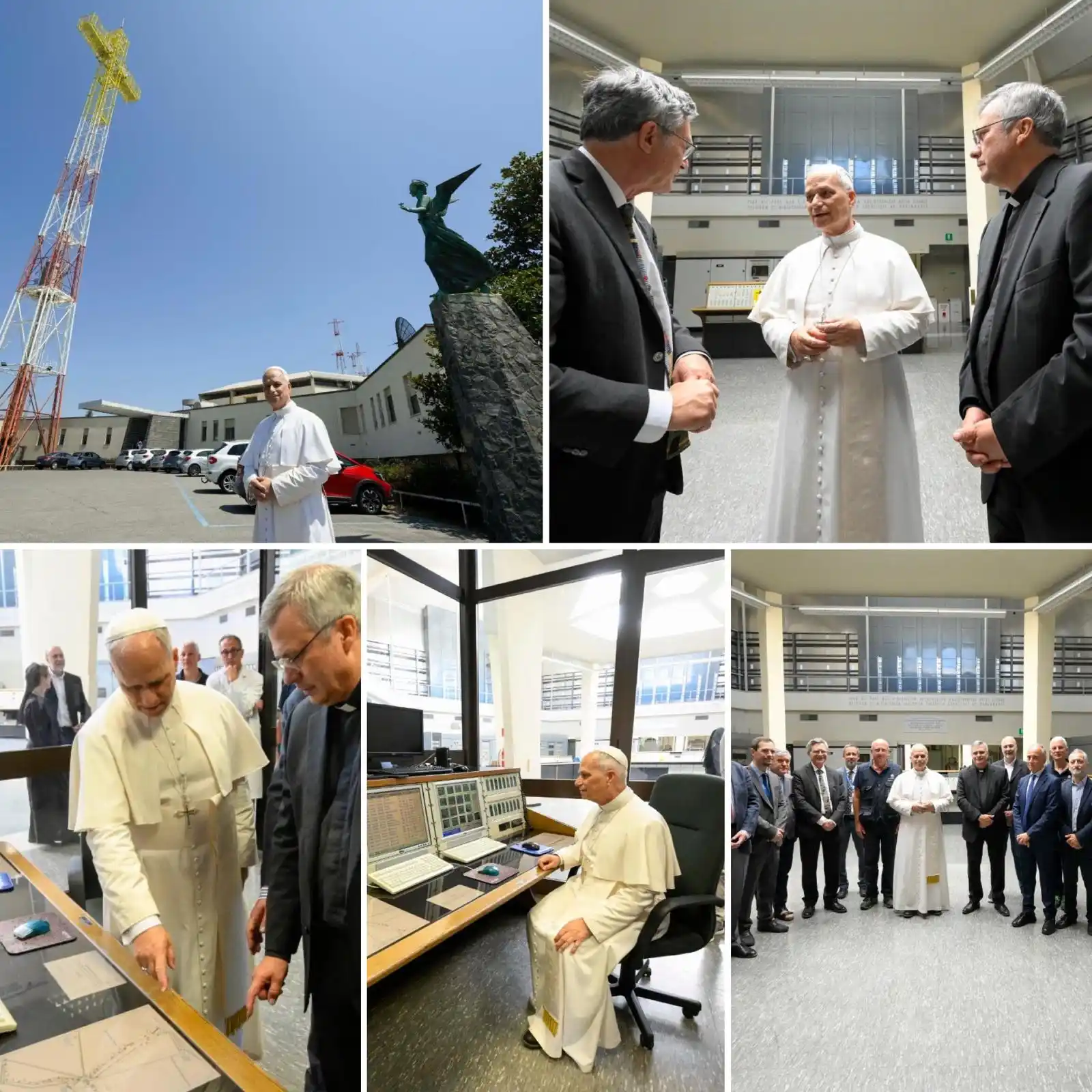 Image from VaticanNewsIT: *Il Pontefice ha incontrato il personale con cui ha celebrato - con un...