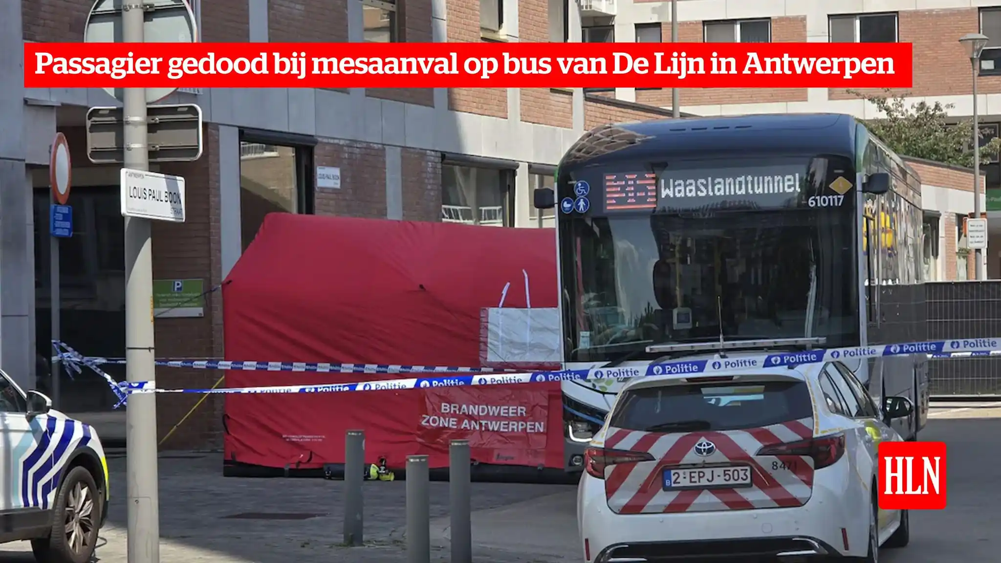 Image from HLN.be: In de Ernest Claesstraat in Antwerpen is maandagmiddag een passagier v...