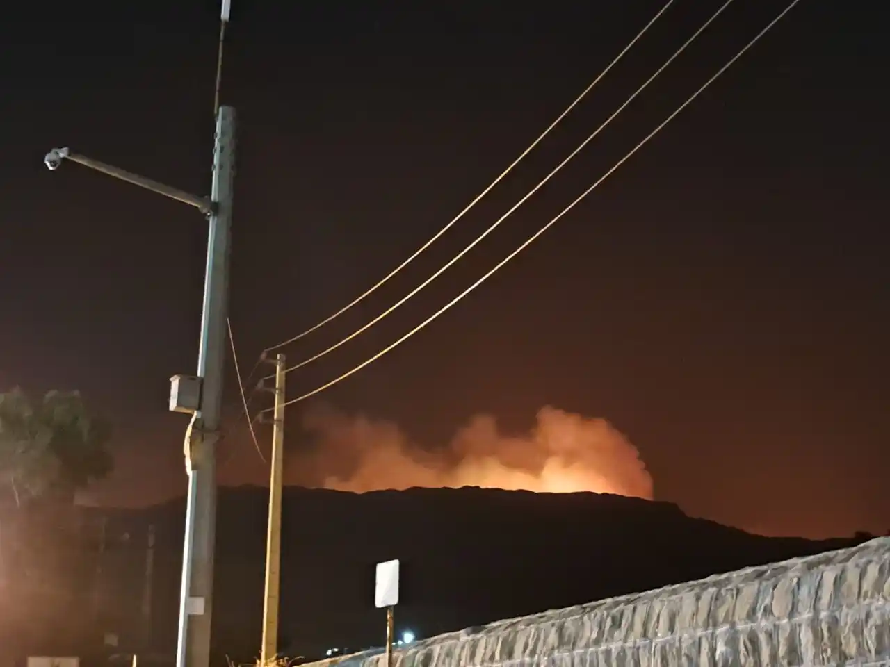 Image from Quds News Network: Israeli occupation airstrikes on the Iranian city of Shiraz....