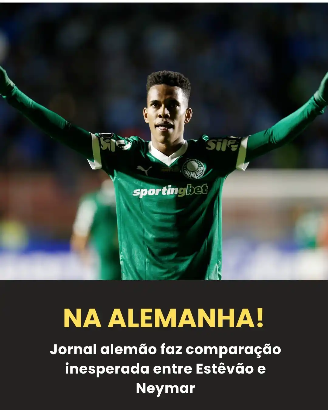Image from Bolavip | Sou Palmeiras: Jornal alemão faz comparação entre Estêvão e Neymar  🗞️ https://dq64....