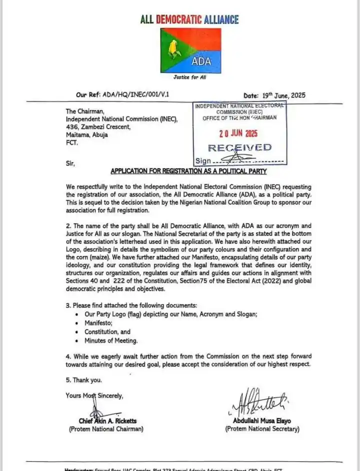 Image from SAGE GLOBAL RESPONSE : Just In: The Atiku Abubakar and Nasir El-Rufai led-coalition has appli...