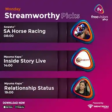 Image from Freevision Play: Ke Monday, re on chommies! 🐎 SA horse racing is on fire, di pitsi di ...