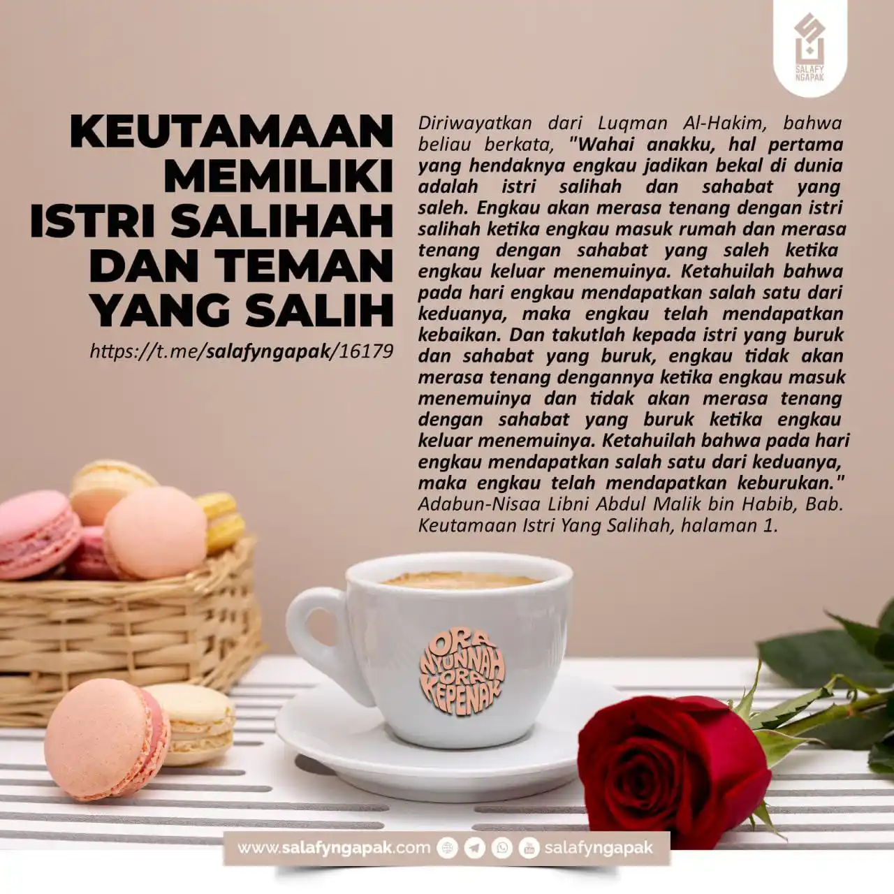 Image from Poster Faedah: Keutamaan Memiliki Istri Salihah......