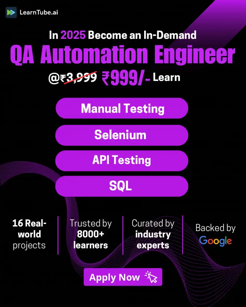 Image from Jobs & Internships (Testing.Society): 🧪 **Kickstart Your QA Career – No Tech Background Needed!** Become a ...