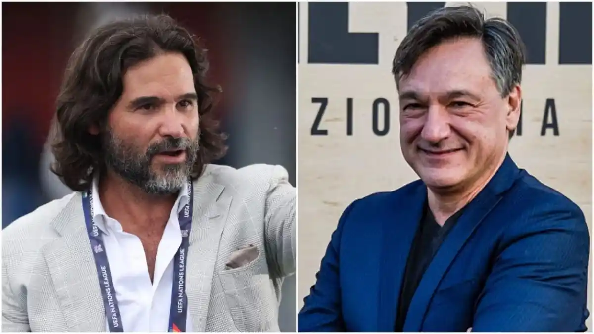 Image from Sport Fanpage.it: *Lele Adani pubblica una frase clamorosa di Fabio Caressa nel 2017 per...
