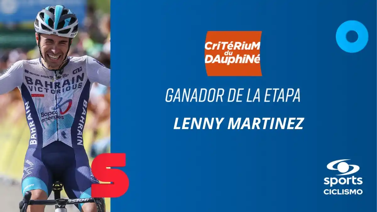 Image from Gol Caracol: ¡Lenny Martinez celebró en casa 🥹! El francés del Bahrain Victorious ...