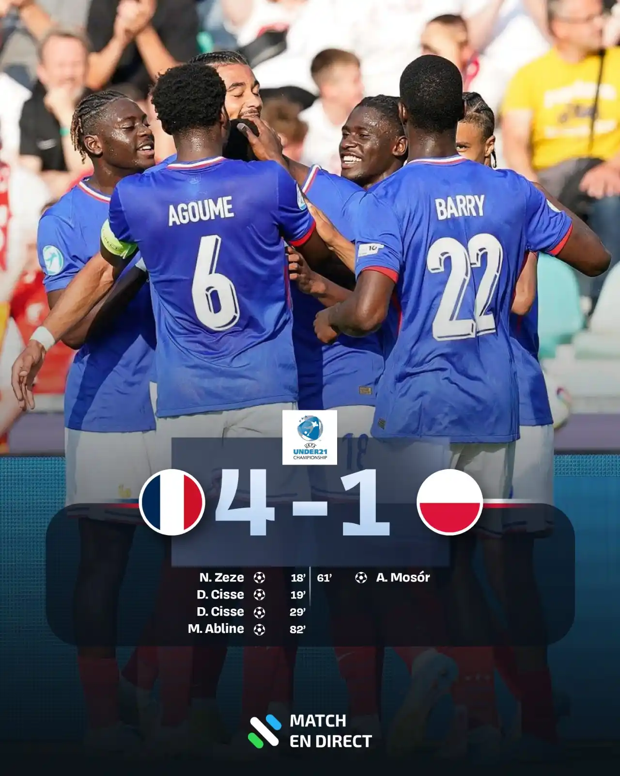 Image from Match En Direct: 🚨 Les Bleuets battent la Pologne et filent en quarts...