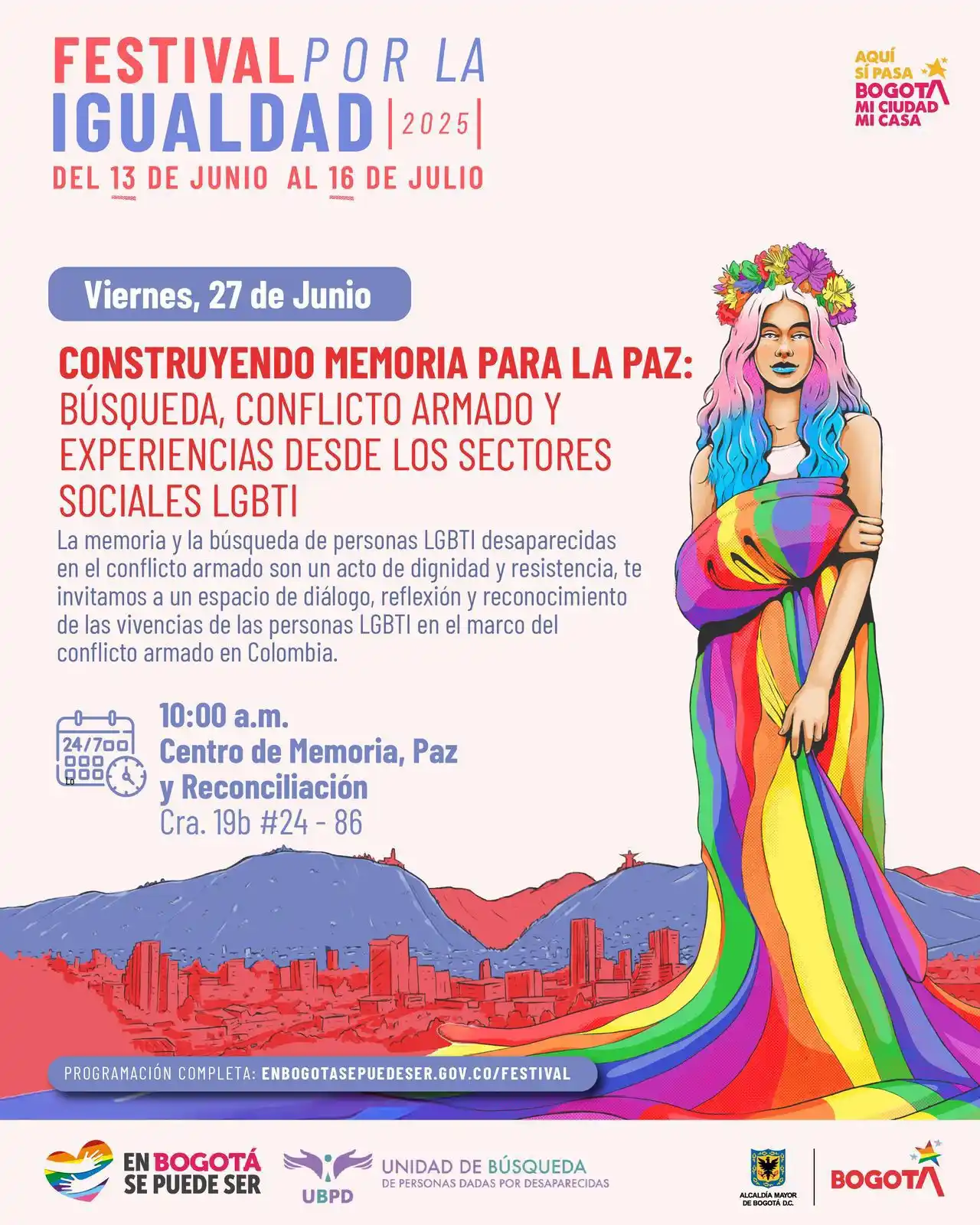 Image from EN BOGOTÁ SE PUEDE SER 🏳️‍🌈🏳️‍⚧️: ✨Les invitamos a inscribirse y participar en las acciones sobre memori...