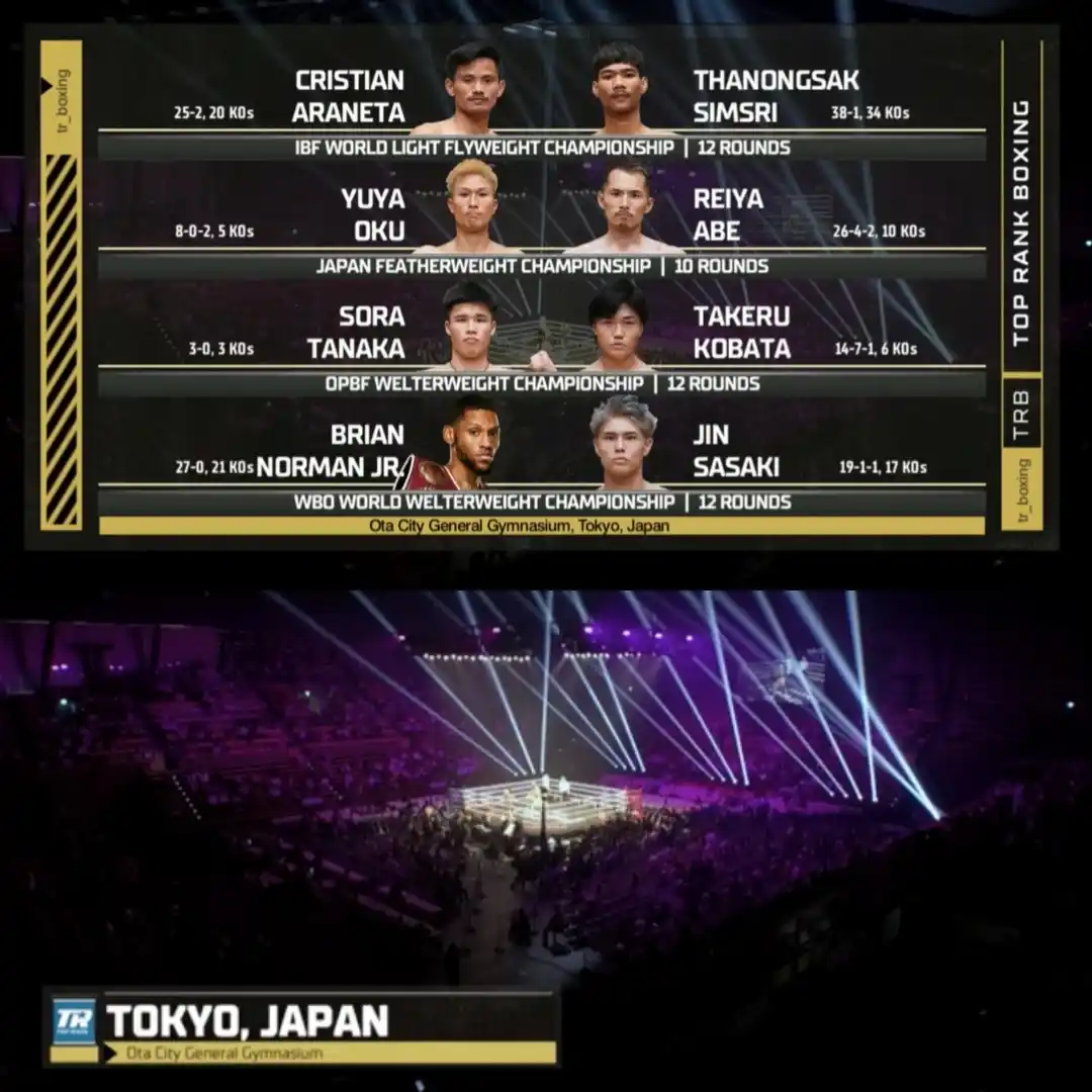 Image from Top Rank Boxing: LIKE WE NEVER LEFT 🇯🇵  The <a class="text-blue-500 hover:underline c...
