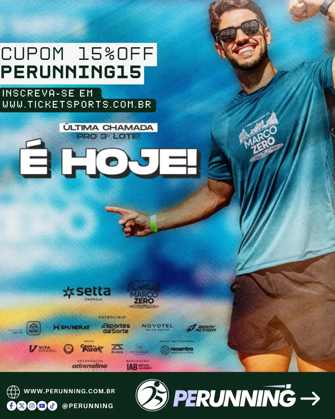 Image from PE RUNNING | Corrida e Caminhada: *MEIA MARATONA DO MARCO ZERO*  📆 20/07/2025 ⏰ 5H00 📍 Recife, Marco Z...