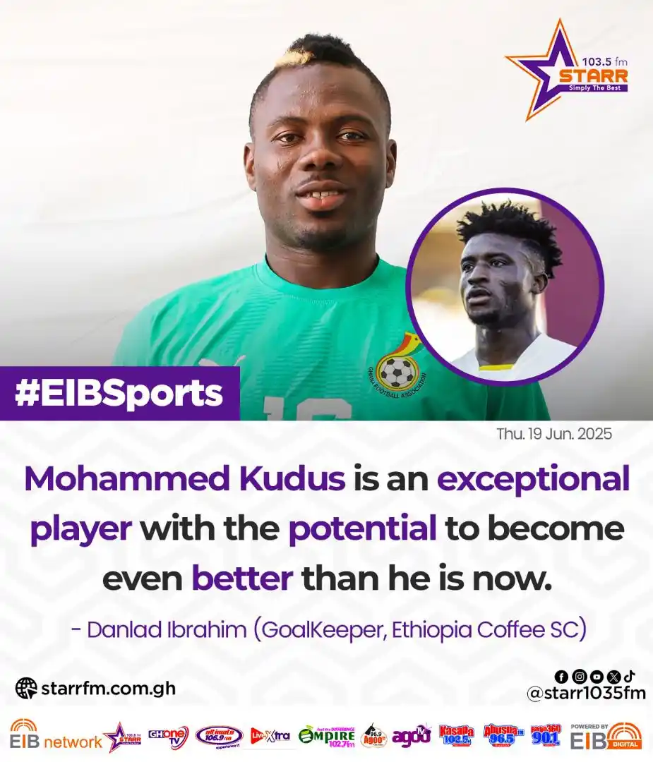 Image from Starr 103.5 FM: Mohammed Kudus is an exceptional player with the potential to become e...
