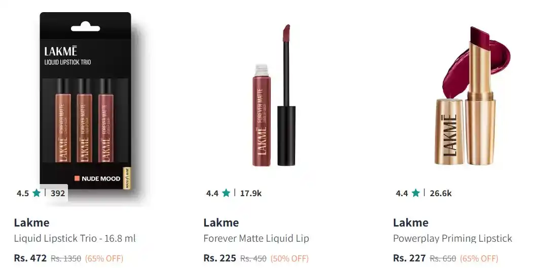 Image from 📢 AsliSKP x Hidden Discount Deals & Offers 🤑 🛍️: ⭐ Myntra Beauty Bonanza – Unmissable Deals! ✨💄 🌞 Lakme Sunscreens –...