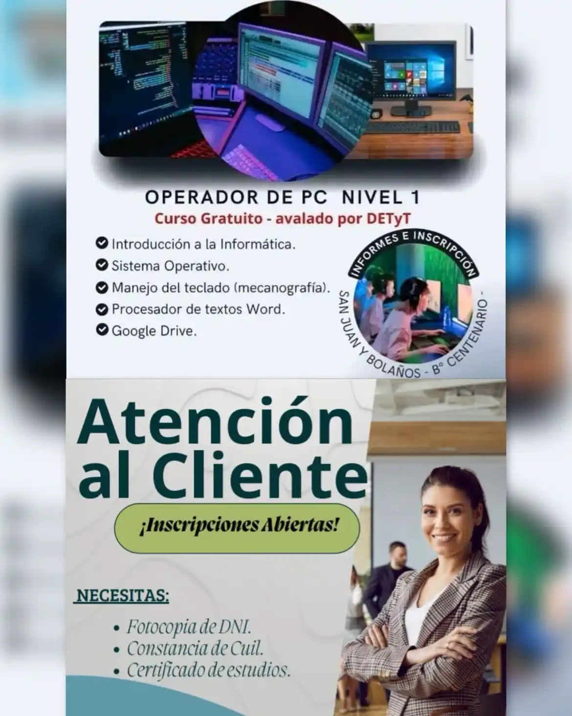 Image from ⭐️ Zona Este Trabaja ⭐️: 📢 *¡Nuevos cursos GRATUITOS en el CCT N.º 6-504 Elsa Cordón de Fernán...