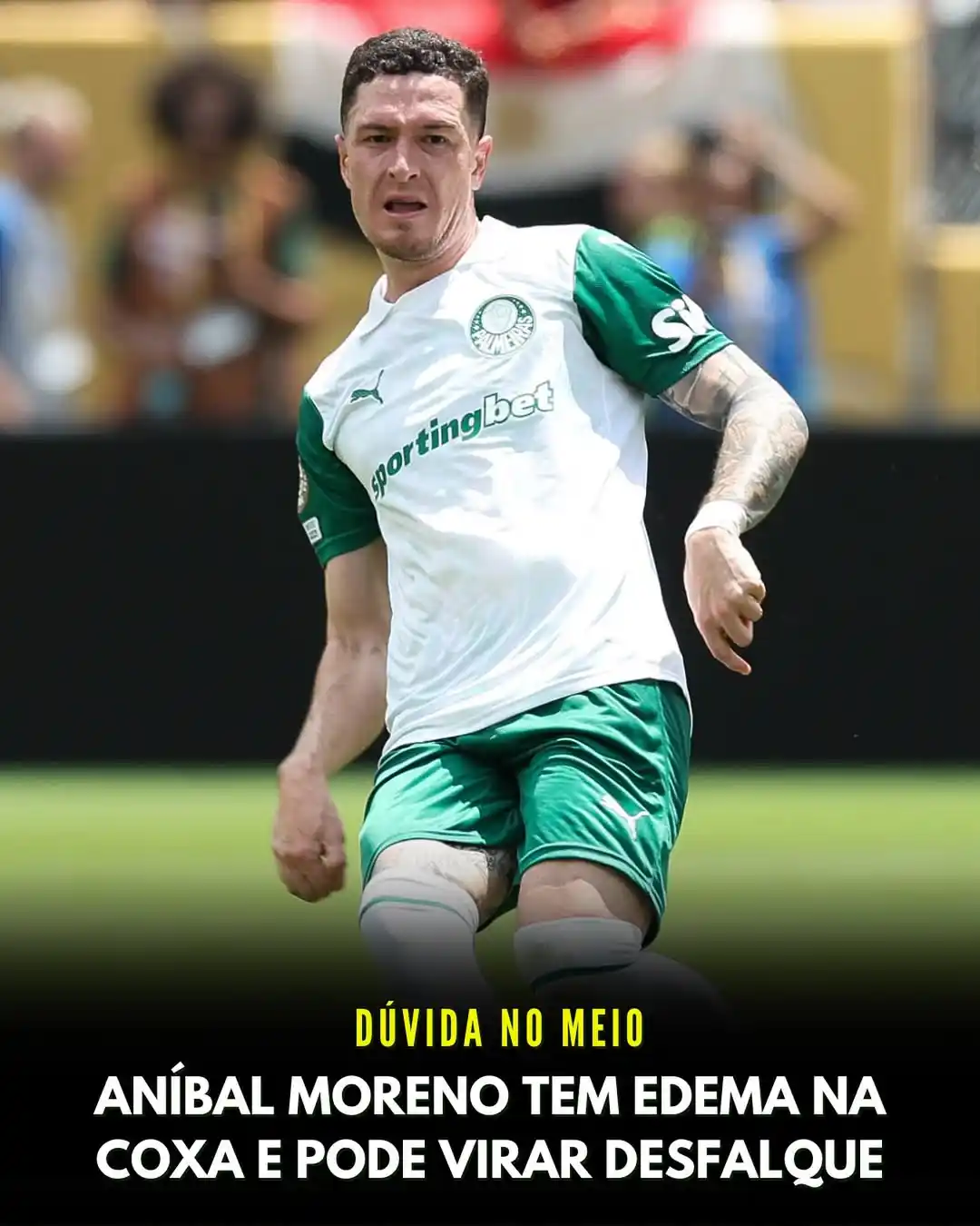 Image from Bolavip | Sou Palmeiras: O argentino teve diagnosticado um edema na coxa direita e, apesar de n...