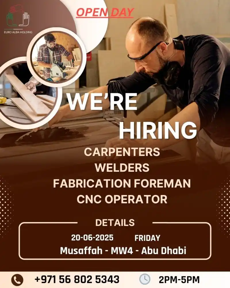 Image from UAE Jobs - Updates: *Open Day on Thursday, 20th June 2025!* Join us and explore exciting ...