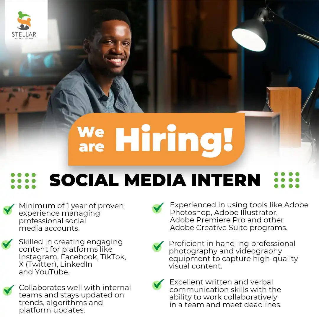 Image from Stellar HR Jobs: Our client in the Events Industry is seeking to recruit a Social Media...