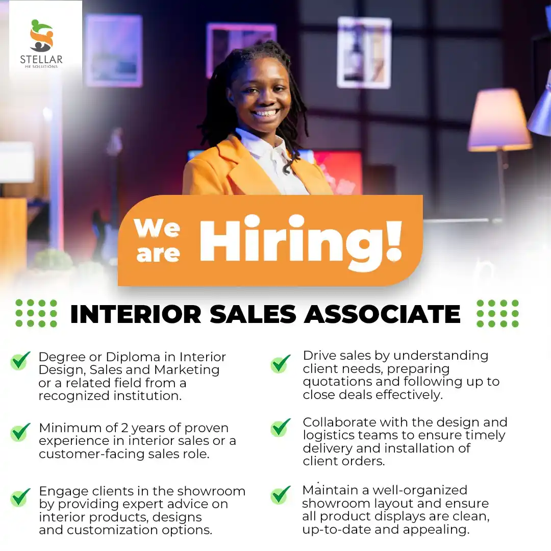 Image from Stellar HR Jobs: Our client in the Interior Design industry is seeking to recruit an In...