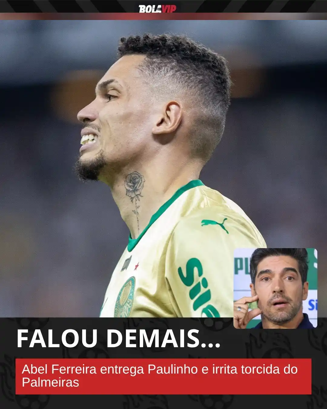 Image from Bolavip | Sou Palmeiras: Paulinho é exposto por Abel Ferreira que fala demais e irrita... htt...