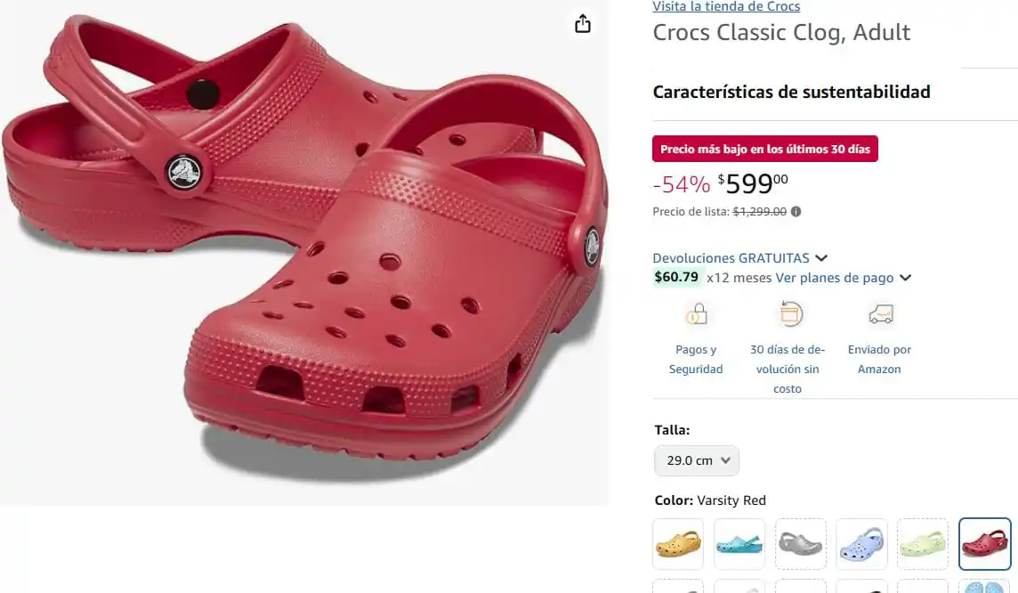Image from Ofertones México : PRECIO MAS BAJO CROCS CLASSIC CLOG 🥿🎉 Amazon: Crocs Classic Clog, Ad...