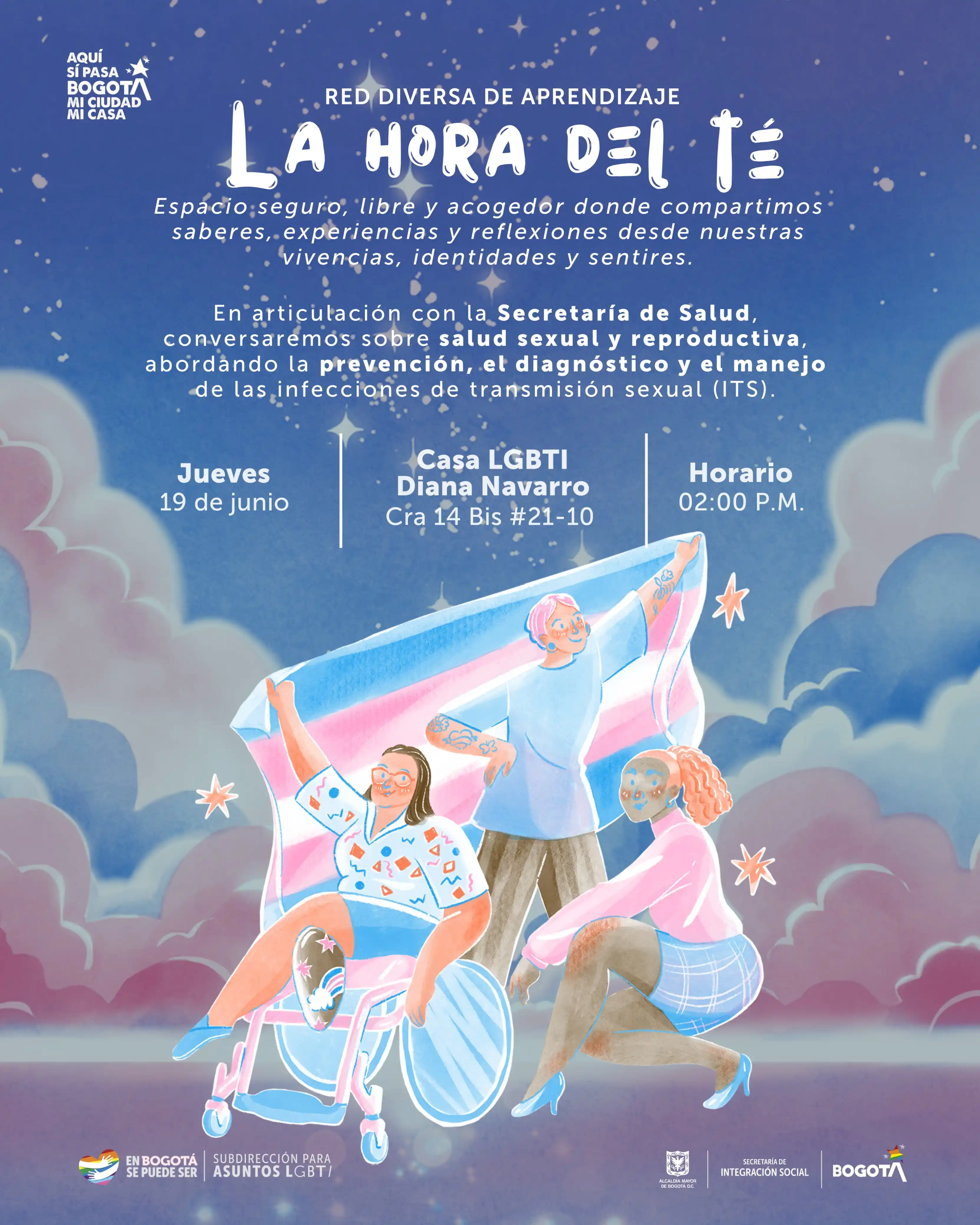 Image from EN BOGOTÁ SE PUEDE SER 🏳️‍🌈🏳️‍⚧️: 🍵 *Red Diversa de Aprendizaje - La Hora del Té*  _Un espacio seguro, ...