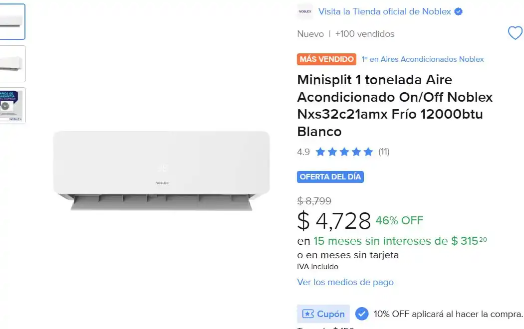 Image from Ofertones México : ¡REFRIGERA TU VERANO CON EL NUEVO MINISPLIT NOBLEX! ❄️🌟 MercadoLibre:...