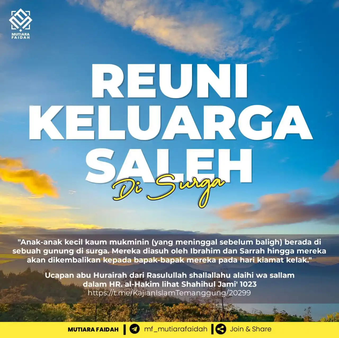 Image from Poster Faedah: Reuni Keluarga Saleh di Surga...