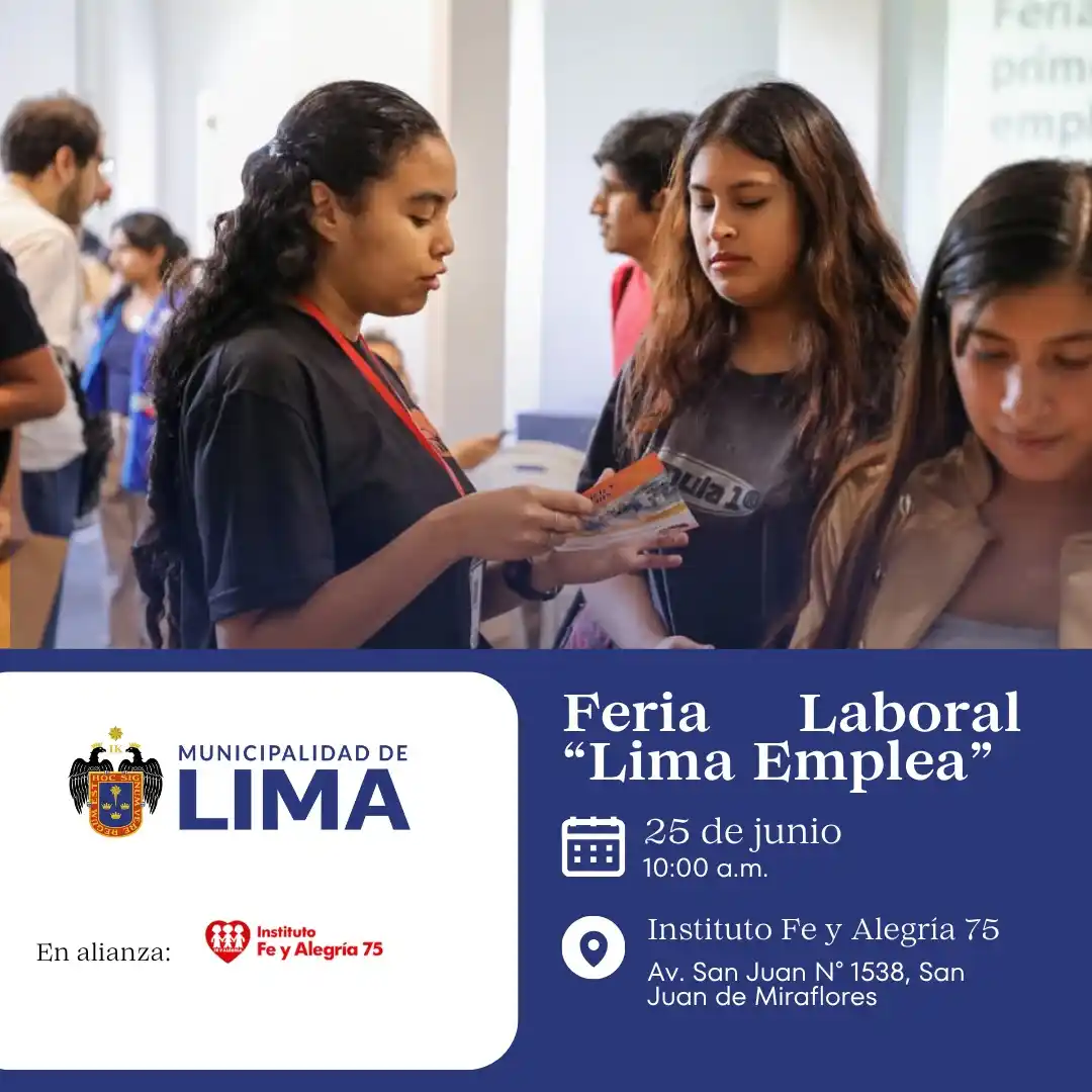 Image from Lima Emplea 💼💼: 🎯 *¡San Juan de Miraflores tiene empleo para ti!* 🗓️ *Miércoles 25 d...