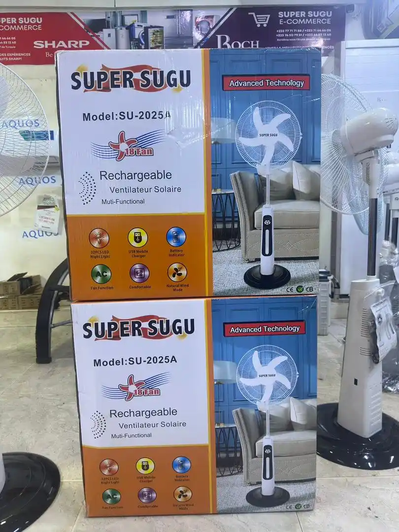 Image from L'Info en Clair: 💨 *SUPER SUGU – Ventilateur Rechargeable 18 Pouces*  🔋 Autonomie jus...