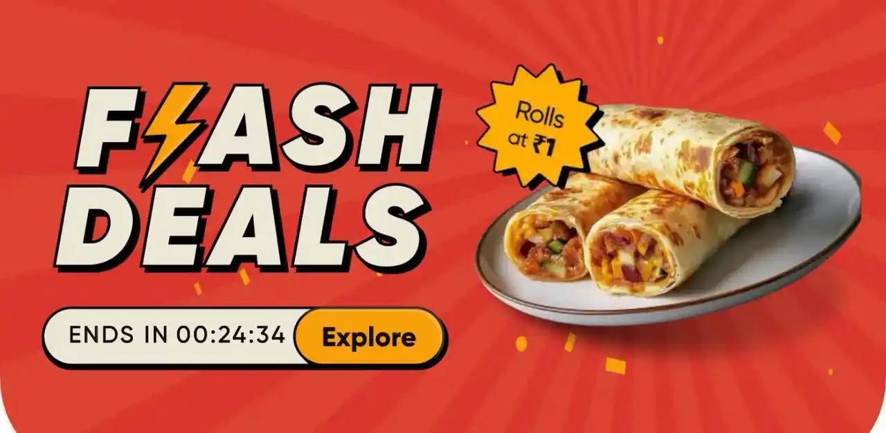 Image from 📢 AsliSKP x Hidden Discount Deals & Offers 🤑 🛍️: 😋 Swiggy Loot : Rolls for ₹1  Available On Selected Location   Check ...