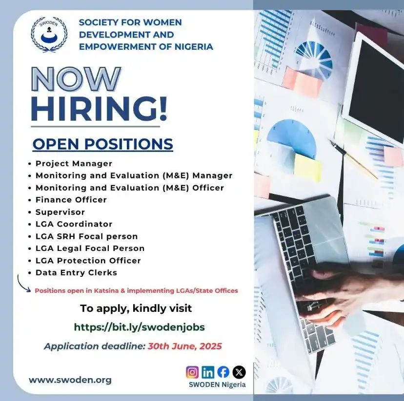 Image from Africa Jobs Gate: SWODEN ARE HIRING!  Share with your networks.  Multiple positions. Go ...
