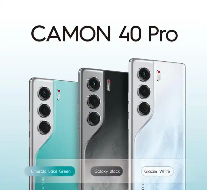 Image from VILLAGE TECH: *Tecno Camon 40 Pro*   🪨6.78″ Display 🪨Dimensity 7300 chipset 🪨5200...