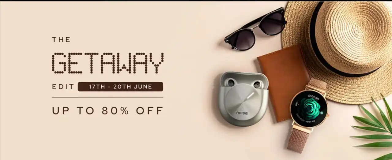 Image from 📢 AsliSKP x Hidden Discount Deals & Offers 🤑 🛍️: 🎧🌴 The GETAWAY Edit is LIVE! 🌴⌚️ Noise is turning up the volume on...