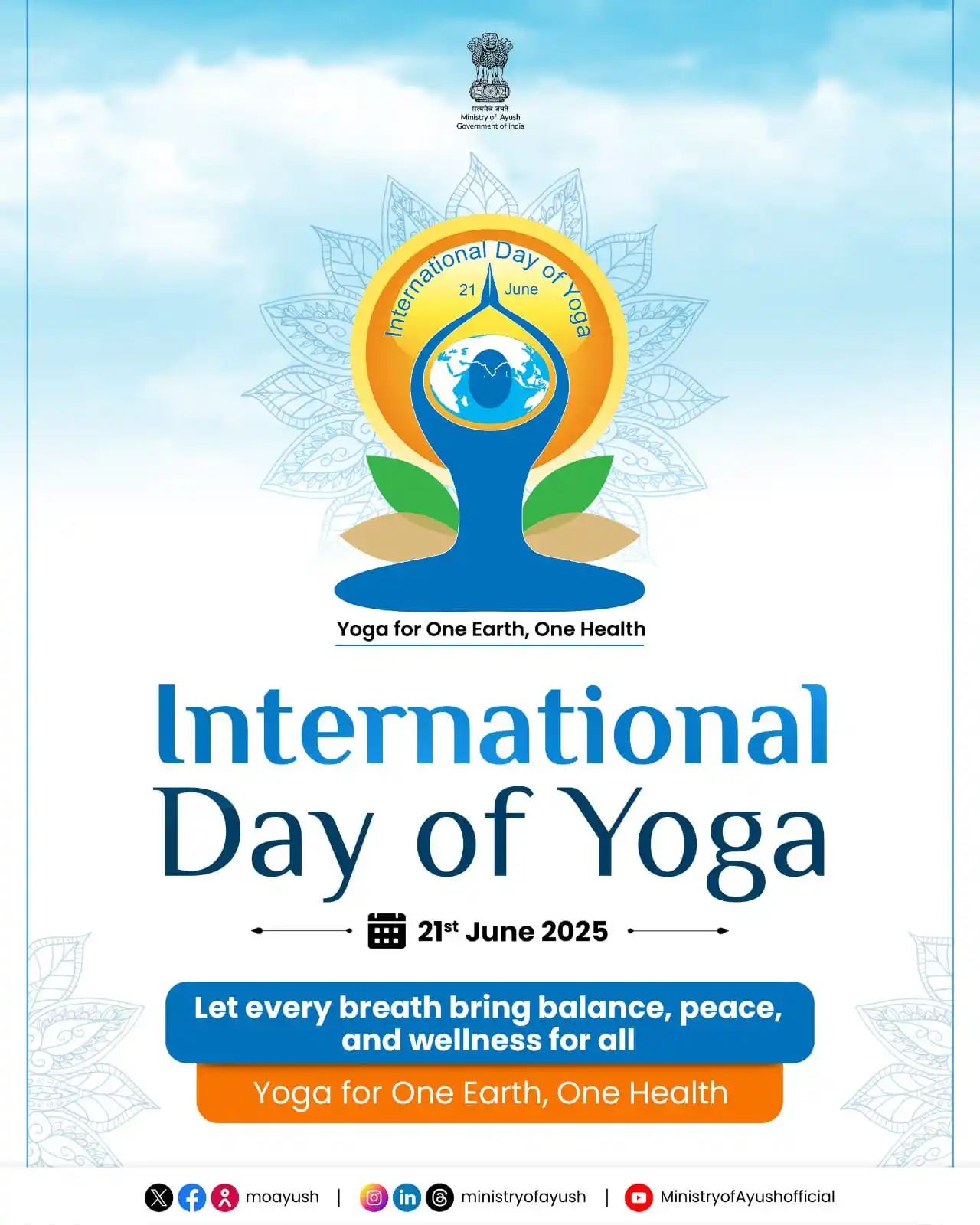 Image from Testbook Current Affairs: *Theme 2025*: “Yoga for One Earth, One Health”, aligning yoga with sus...