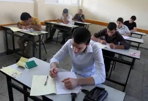 Image from Quds News Network: This exam season, 67 Palestinian students cannot take their official e...