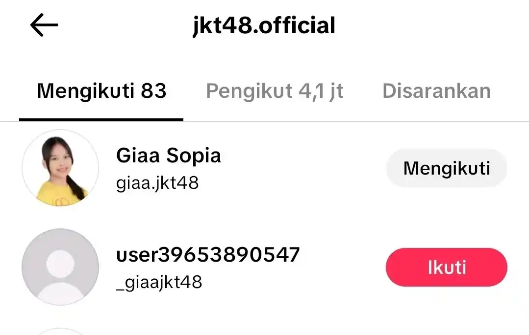 Image from BERITA JKT48: Tiktok Giaa yang baru https://www.tiktok.com/@giaa.jkt48...
