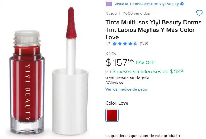 Image from Ofertones México : TINTA MULTIUSOS DE YIYI BEAUTY🔥 Tinta Multiusos Yiyi Beauty Darma Tin...