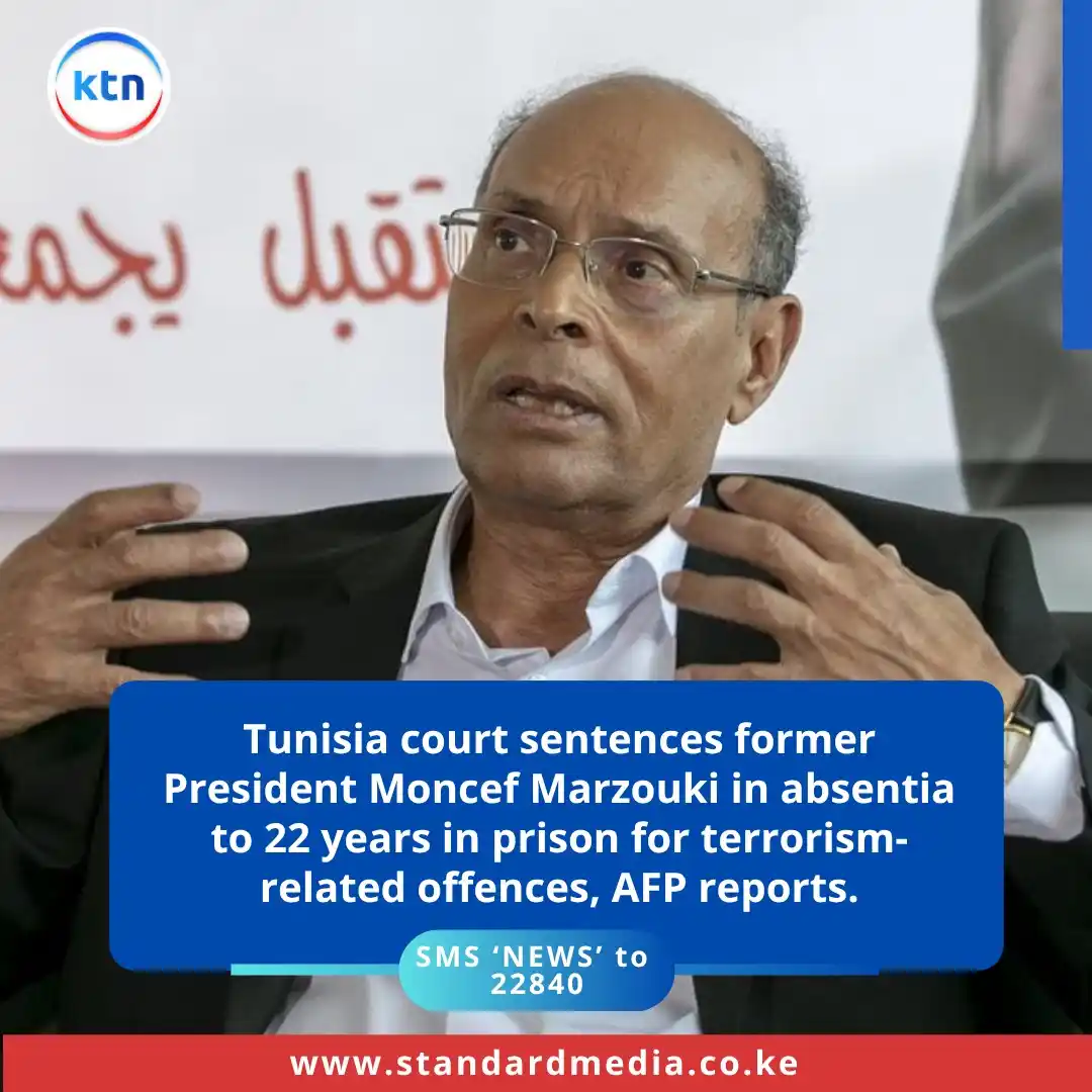 Image from KTN News: Tunisia court sentences former President Moncef Marzouki in absentia t...