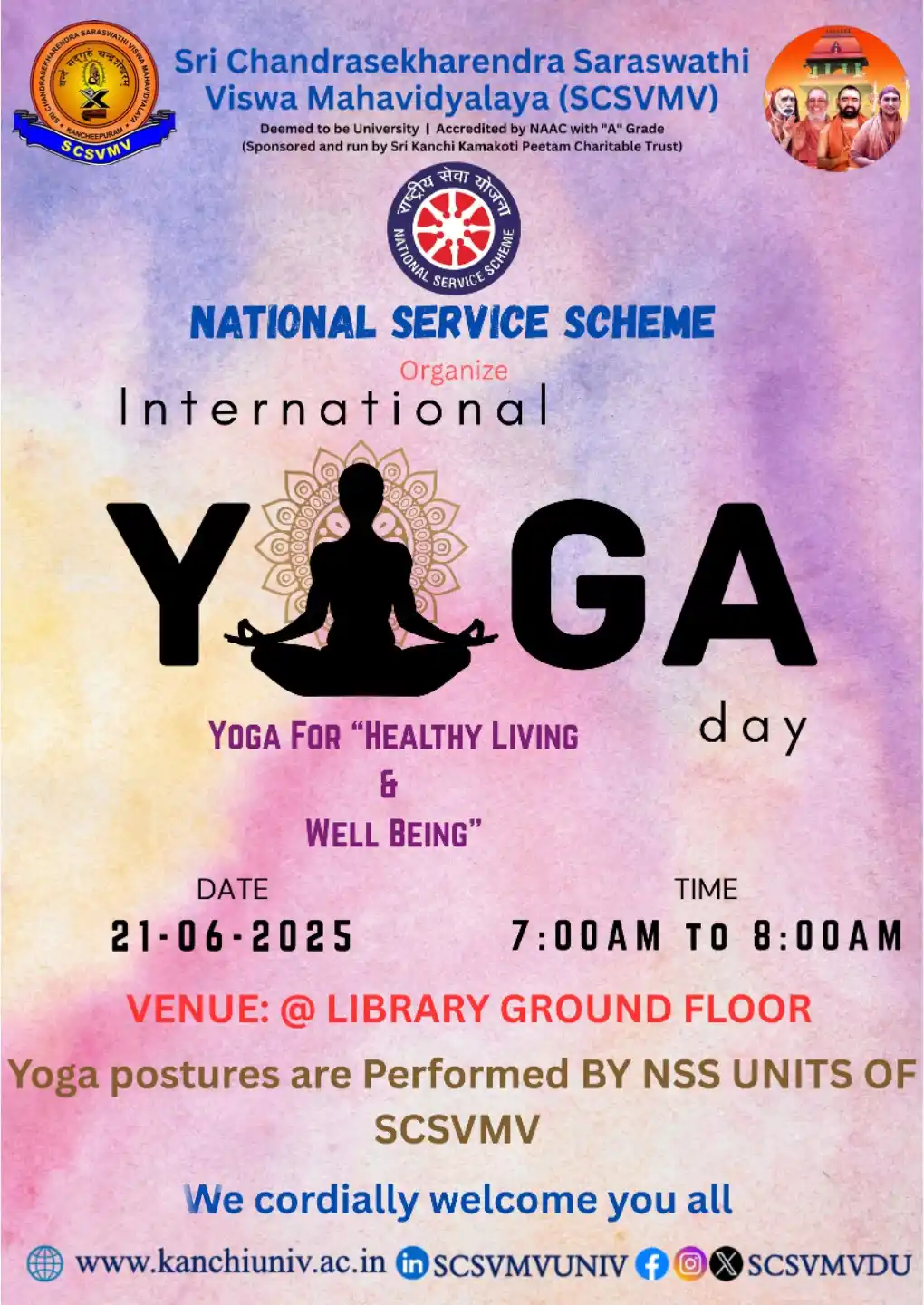Image from SCSVMV: 11th International Yoga Day @ SCSVMV, 21June2025...