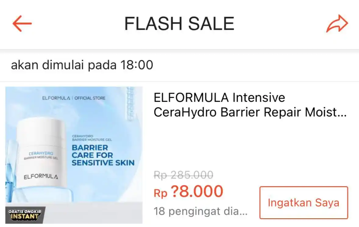 Image from PROMO BELANJA ONLINE: ⏰ 18:00 WIB  💰Rp98.900 ELFORMULA Intensive CeraHydro Barrier Repair M...