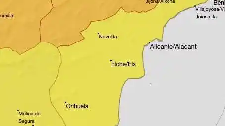 Image from Policía Local de Elche: ⚠️ 21/06/25 08:20 Se establece nivel AMARILLO (37º) para HOY desde las...