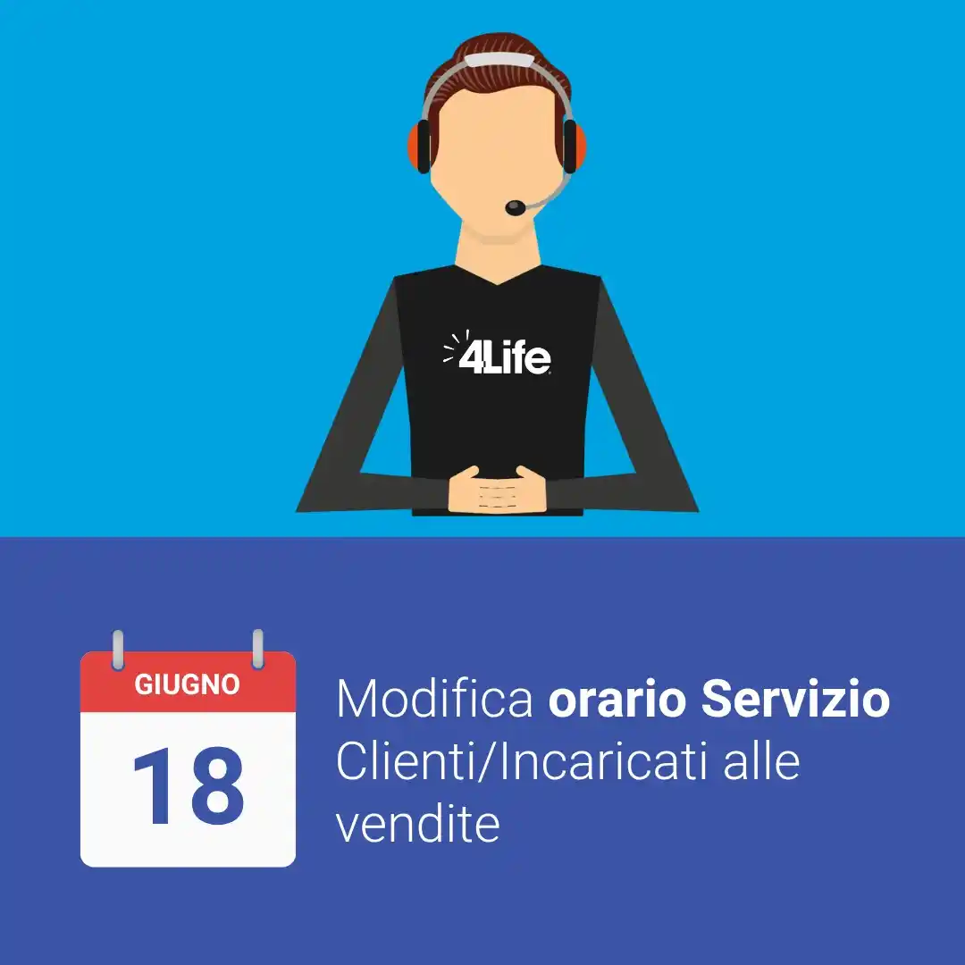 Image from 4Life Europe - Italiano 🇮🇹: *A causa delle festività locali, il servizio clienti non sarà disponib...