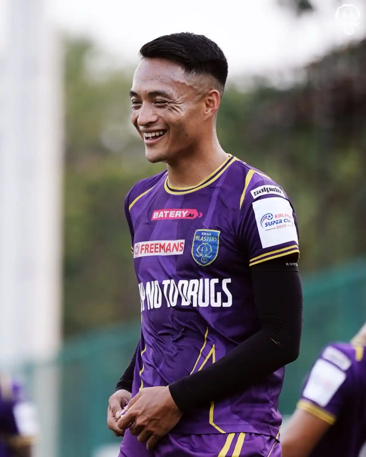 Image from KERALA BLASTERS FC OFFICIAL: Aiban's smile is a whole mood! 😊✨  ▪️𝗞𝗘𝗥𝗔𝗟𝗔 𝗕𝗟𝗔𝗦𝗧𝗘𝗥𝗦 𝗙...
