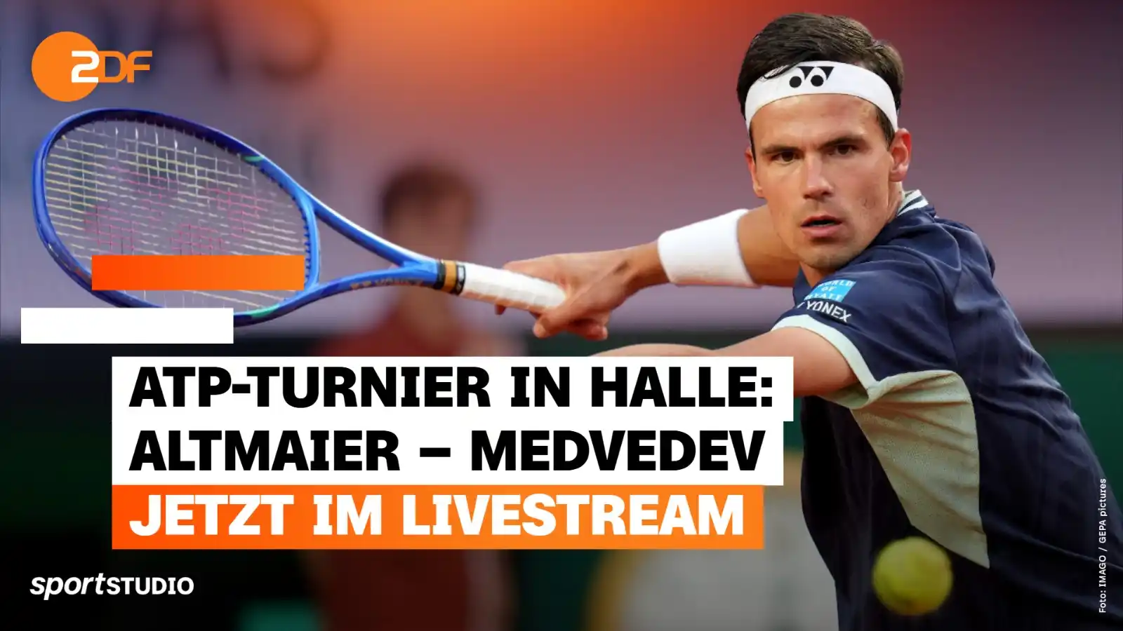 Image from ZDF Sportstudio : 🎾 Aufschlag in Halle!  🧳 Nach dem Finaleinzug von Alexander Zverev i...
