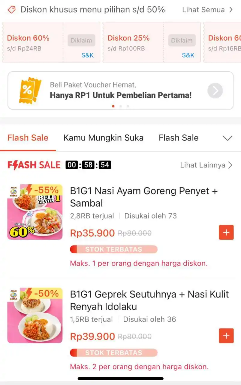 Image from PROMO BELANJA ONLINE: Ayam Koplo https://spf.shopee.co.id/Lbc0gbWCZ Combo voc diskon di ata...