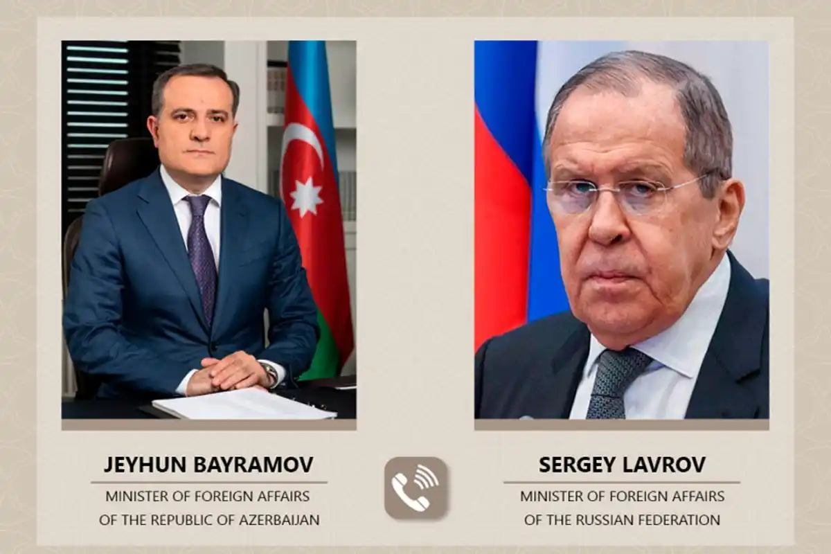 Image from Musavat.com : 🇦🇿🇷🇺 *Ceyhun Bayramov Lavrovla DANIŞDI* ❌❌❌ ❇️ _Bu gün xarici iş...