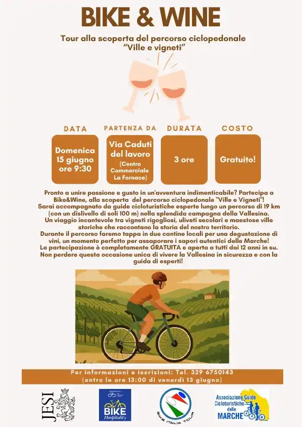 Image from Comune di Jesi: *BIKE & WINE* *Domenica 15, ore 9.30* con partenza dal Centro Commerc...