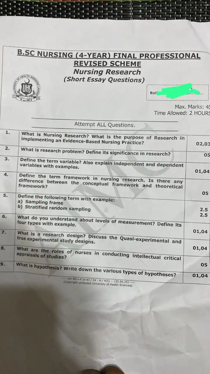 Image from NURSING INFO (MEDDEMY): *BS Nursing (Generic 4 Year) Final Professional Annual Examination 202...