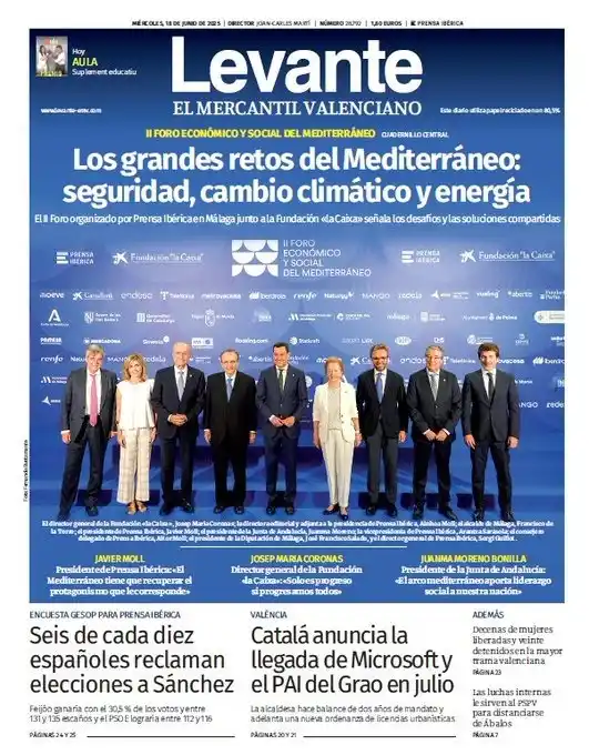 Image from Levante_EMV: 🗞️ *¡Buenos días! Aquí os dejamos nuestra portada de este miércoles 1...