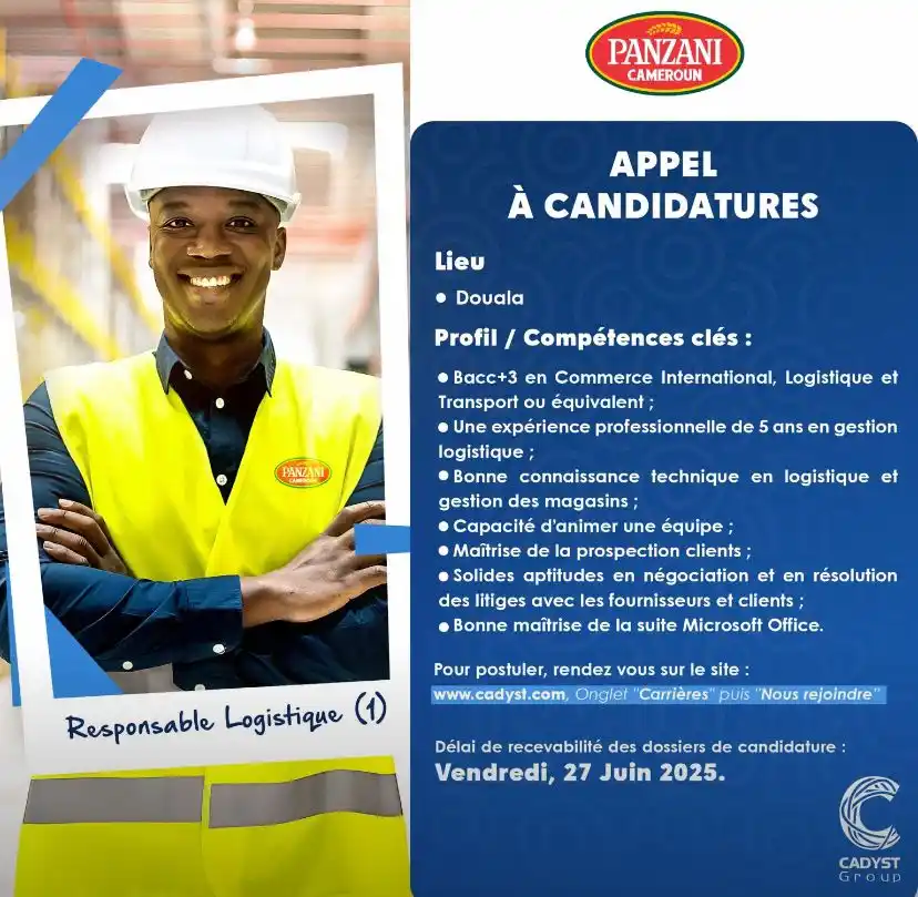 Image from Arch Africa Careers (#AAC): [CADYST GROUP RECRUTE ]   Poste : 01 Directeur Achats et Logistique et...
